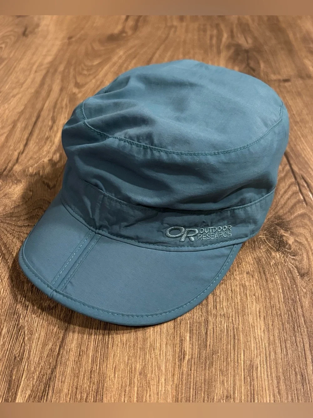 Outdoor Research Radar Folding Pocket Cap Lightweight Teal Blue Sz Small UPF 50+
